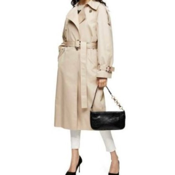 Topshop Jackets & Blazers - TOPSHOP Cortez Classic Lined Long Trench Coat NEW